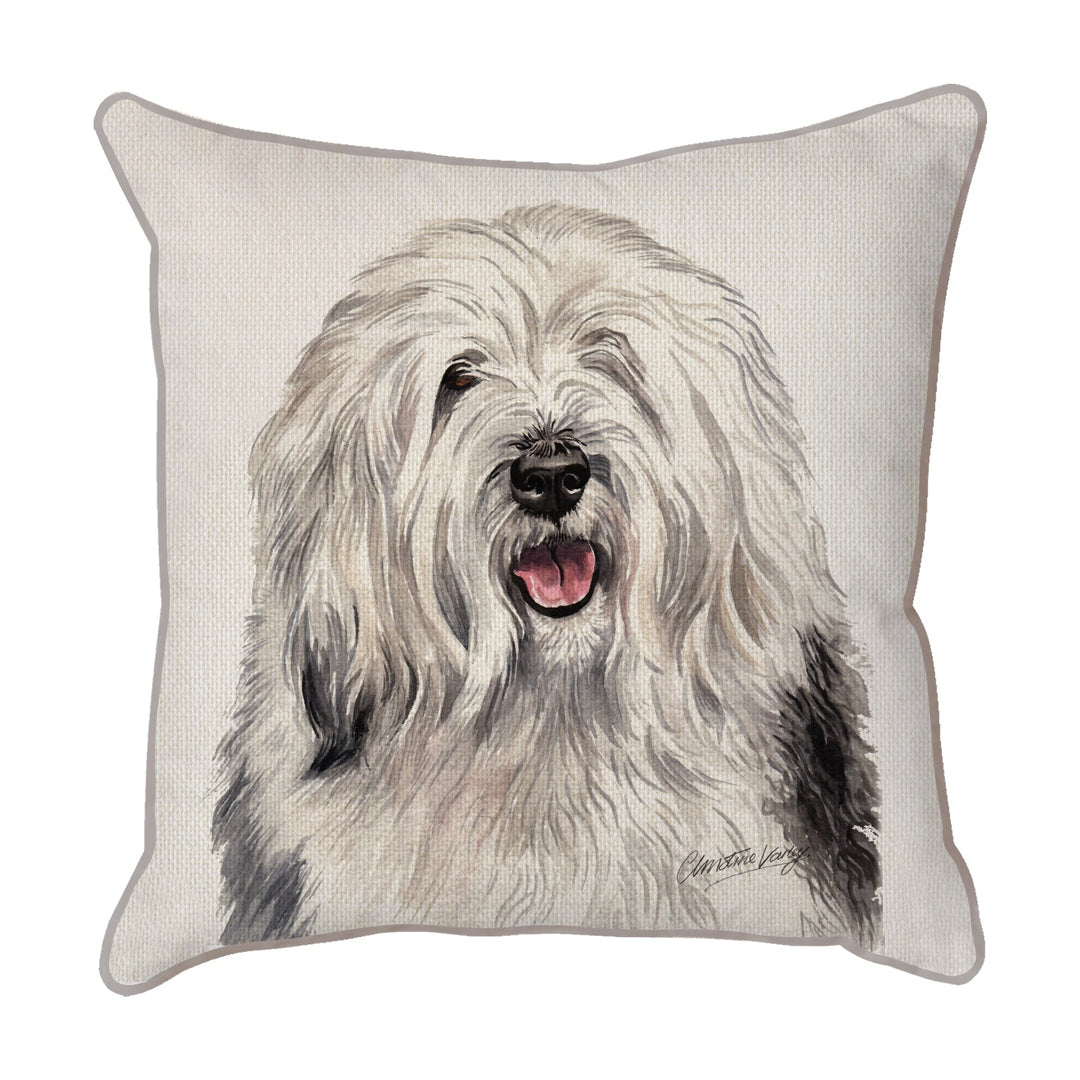 Christine Varley | Old English | Dog Scatter Cushion Cushions Christine Varley   