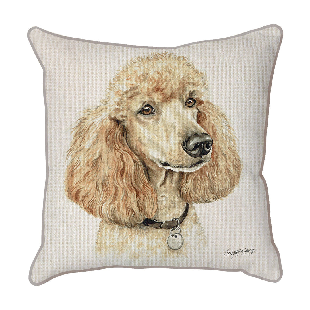 Christine Varley | Apricot Poodle | Dog Scatter Cushion Cushions Christine Varley   